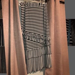 Long Modest Striped Skirt